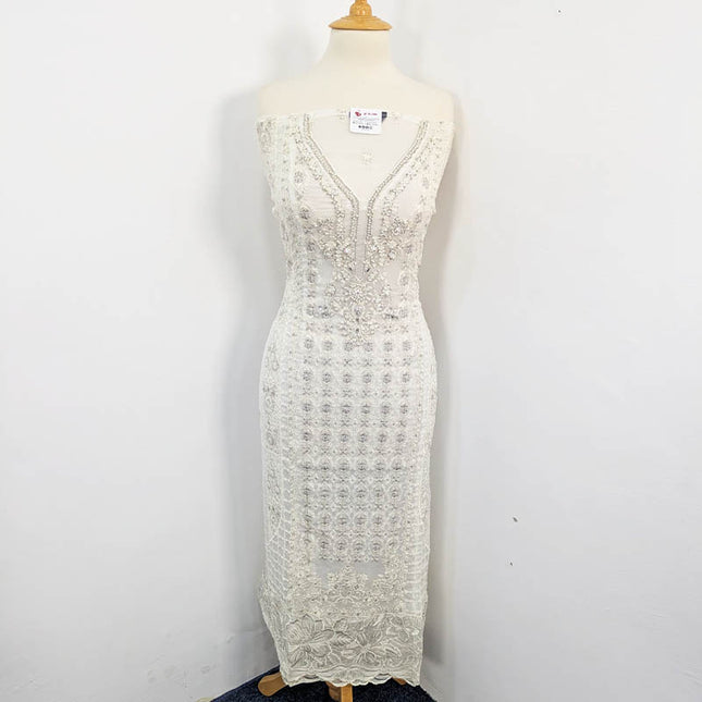 Exclusive Embroidered Organza Net Semi Stitched 3PC