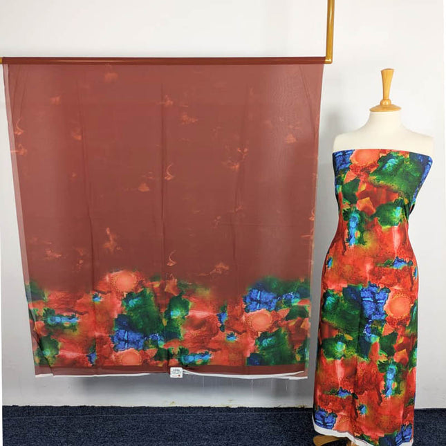 Digital Printed Shamoze Silk 3PC Unstitched