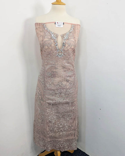 Exclusive Embroidered Organza Net Semi Stitched 3PC