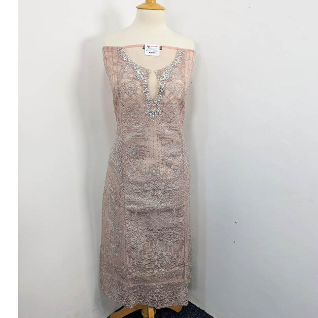 Exclusive Embroidered Organza Net Semi Stitched 3PC