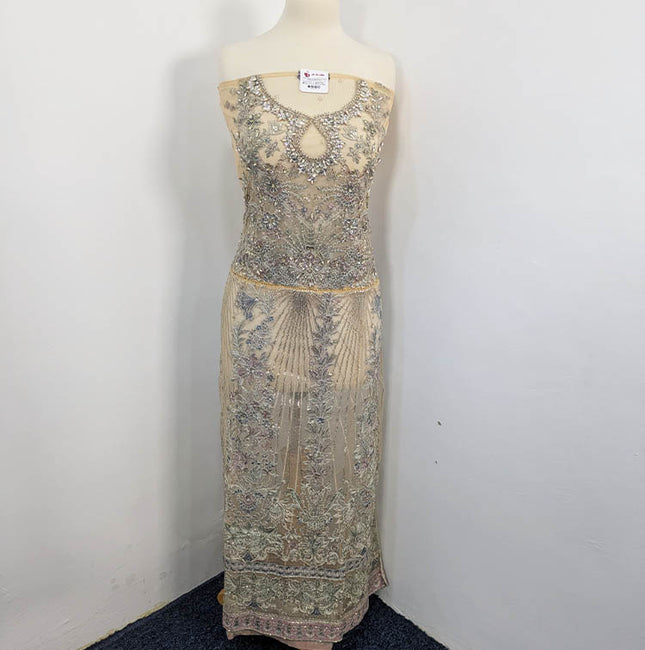 Exclusive Embroidered Organza Net Semi Stitched 3PC
