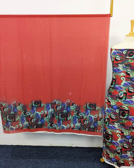 Digital Printed Shamoze Silk 3PC Unstitched