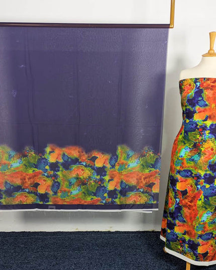Digital Printed Shamoze Silk 3PC Unstitched