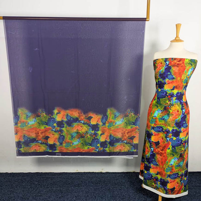 Digital Printed Shamoze Silk 3PC Unstitched