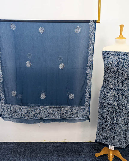 Handmade Shadow Work Chiffon  2PC Unstitched