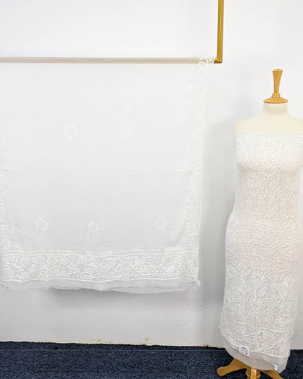 Handmade Shadow Work Chiffon  2PC Unstitched