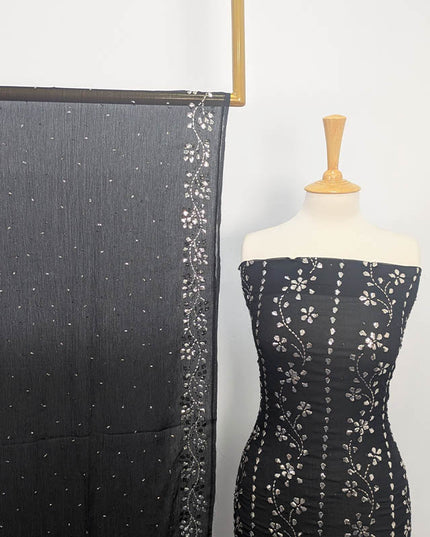 Handmade Mukesh Work Soft Chiffon 2pc Unstitched