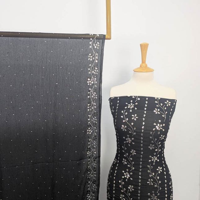 Handmade Mukesh Work Soft Chiffon 2pc Unstitched