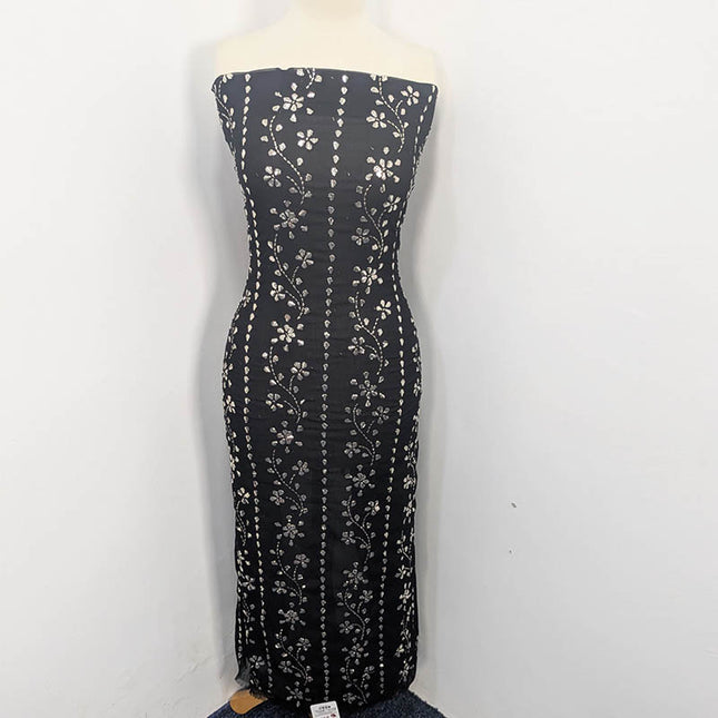 Handmade Mukesh Work Soft Chiffon 2pc Unstitched