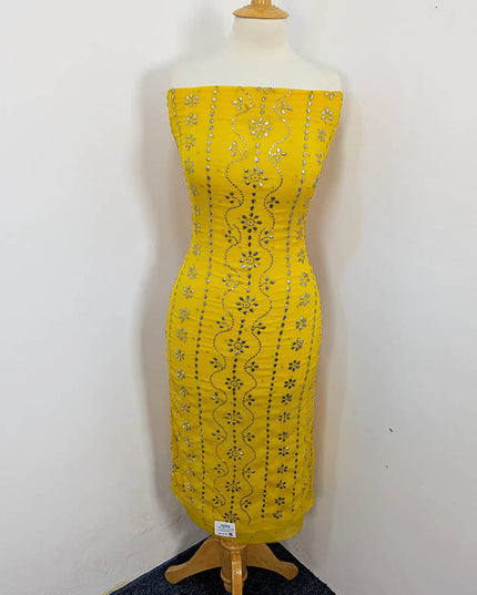 Handmade Mukesh Work Soft Chiffon 2pc Unstitched