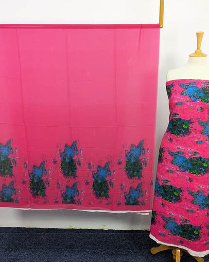 Digital Printed Shamoze Silk 3PC Unstitched