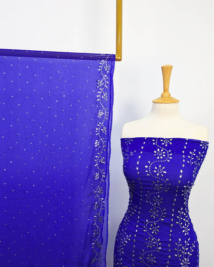 Handmade Mukesh Work Soft Chiffon 2pc Unstitched