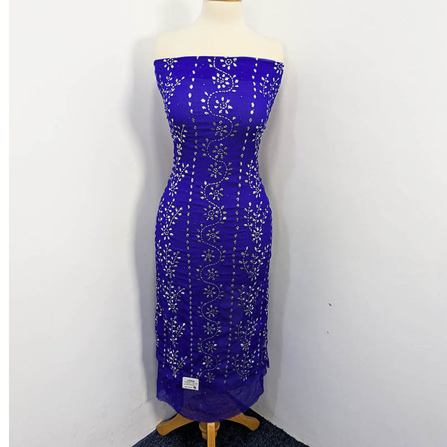 Handmade Mukesh Work Soft Chiffon 2pc Unstitched