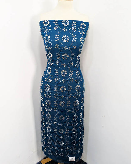 Handmade Mukesh Work Soft Chiffon 2pc Unstitched