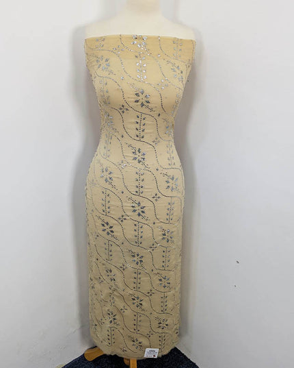 Handmade Mukesh Work Soft Chiffon 2pc Unstitched