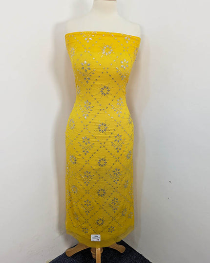 Handmade Mukesh Work Soft Chiffon 2pc Unstitched