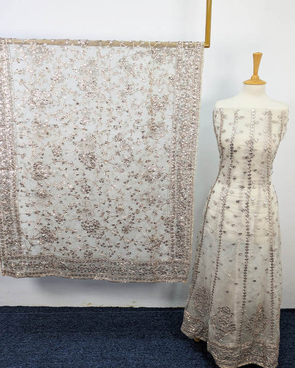 Handmade Gotta Work Frock  2pc Semi Stitched