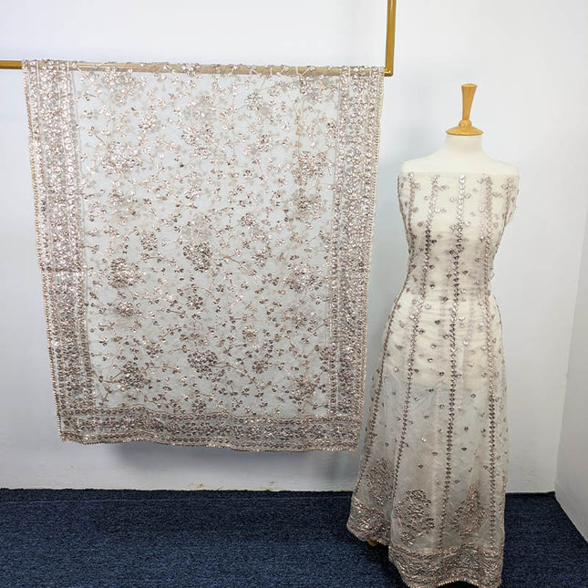 Handmade Gotta Work Frock  2pc Semi Stitched