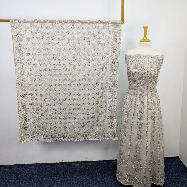Handmade Gotta Work Frock  2pc Semi Stitched