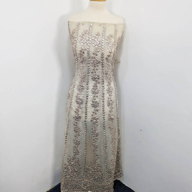 Handmade Dyeable Gotta Work Frock  2pc Semi Stitched