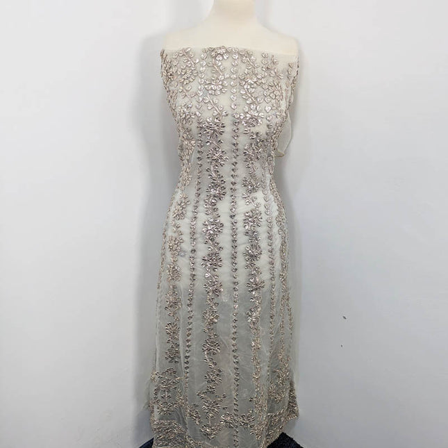 Handmade Dyeable Gotta Work Frock  2pc Semi Stitched