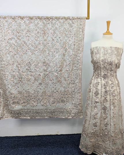Handmade Dyeable Gotta Work Frock  2pc Semi Stitched