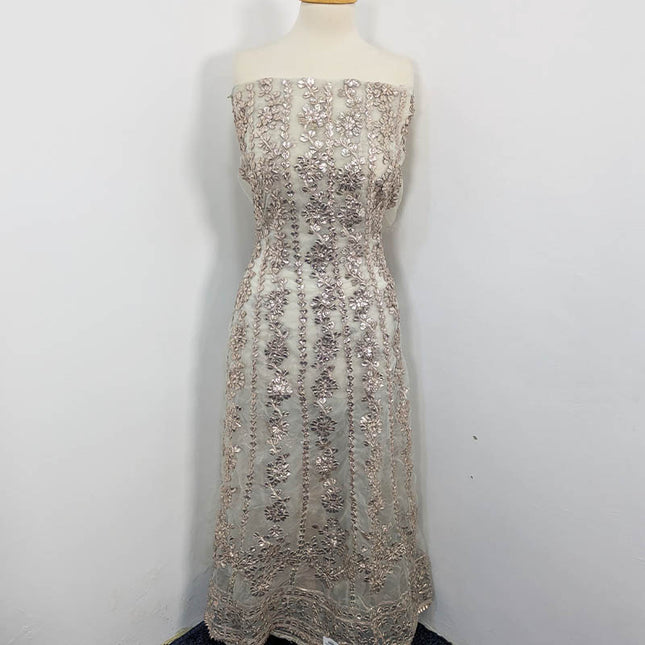 Handmade Dyeable Gotta Work Frock  2pc Semi Stitched
