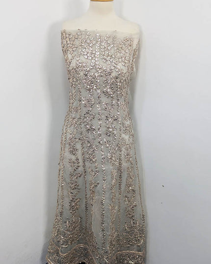 Handmade Dyeable Gotta Work Frock  2pc Semi Stitched