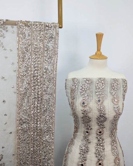 Organza Gotta Mirror Work Frock 2PC Unstitched