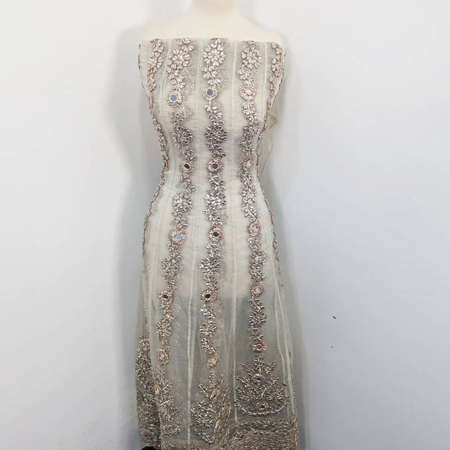 Organza Gotta Mirror Work Frock 2PC Unstitched
