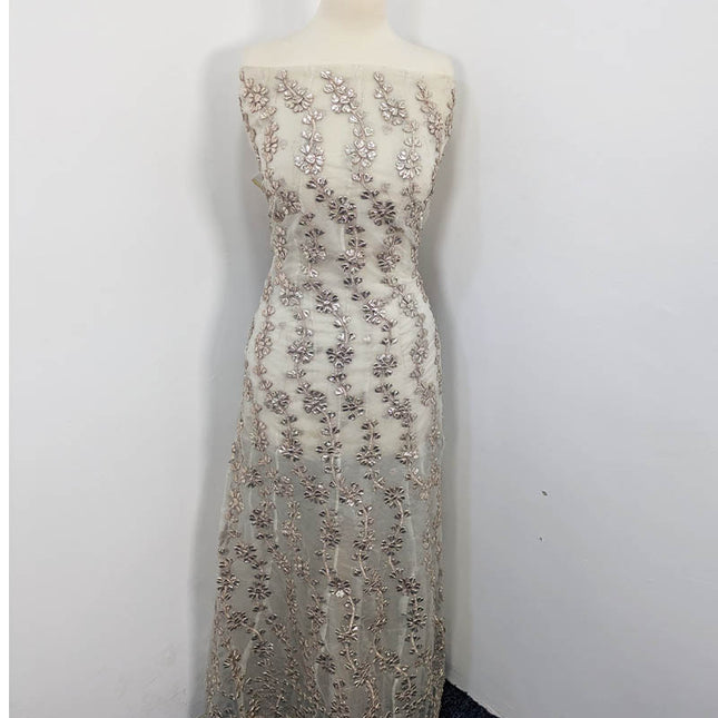 Handmade Dyeable Gotta Work Frock  2pc Semi Stitched