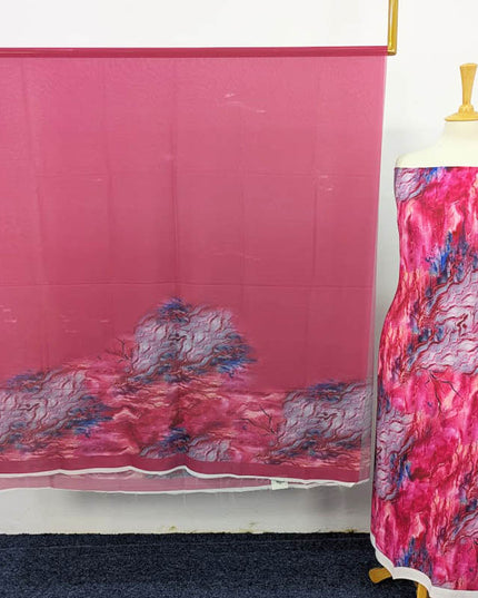 Digital Printed Shamoze Silk 3PC Unstitched