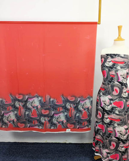 Digital Printed Shamoze Silk 3PC Unstitched