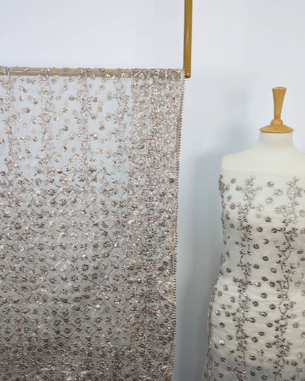 Handmade Dyeable Organza Full Jaal Gotta Work 2PC Unstitched
