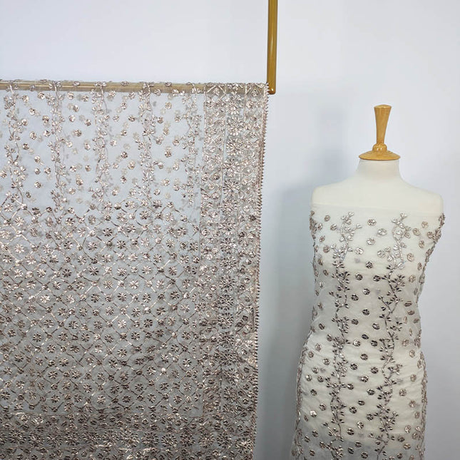 Handmade Dyeable Organza Full Jaal Gotta Work 2PC Unstitched