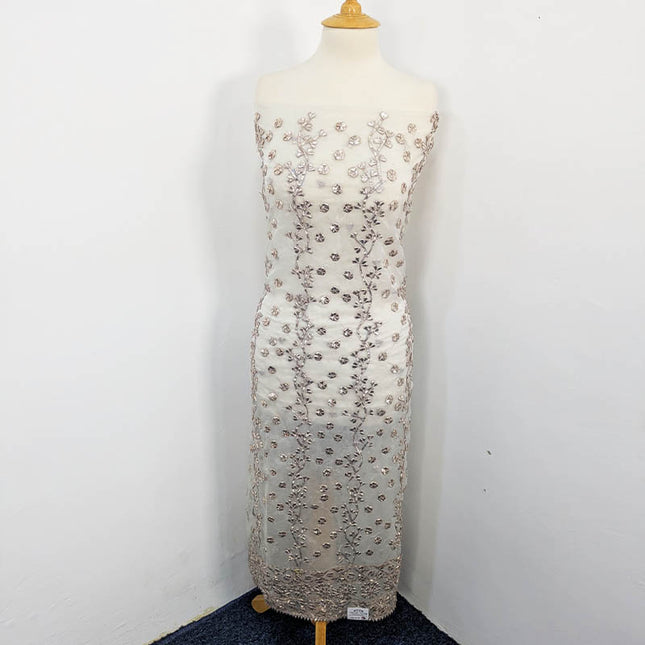 Handmade Dyeable Organza Full Jaal Gotta Work 2PC Unstitched