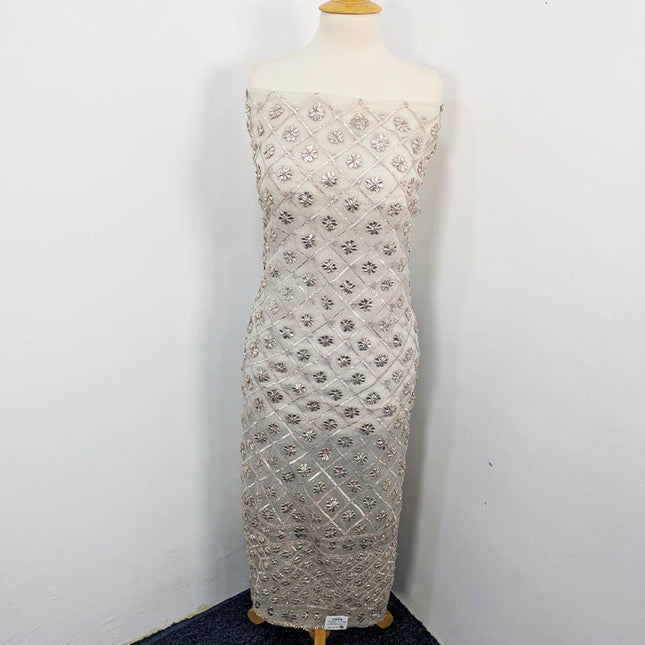 Handmade  Dyeable Organza Full Jaal Gotta Work 2PC Unstitched