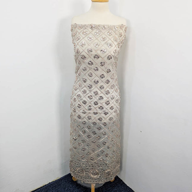Handmade Dyeable Organza Full Jaal Gotta Work 2PC Unstitched