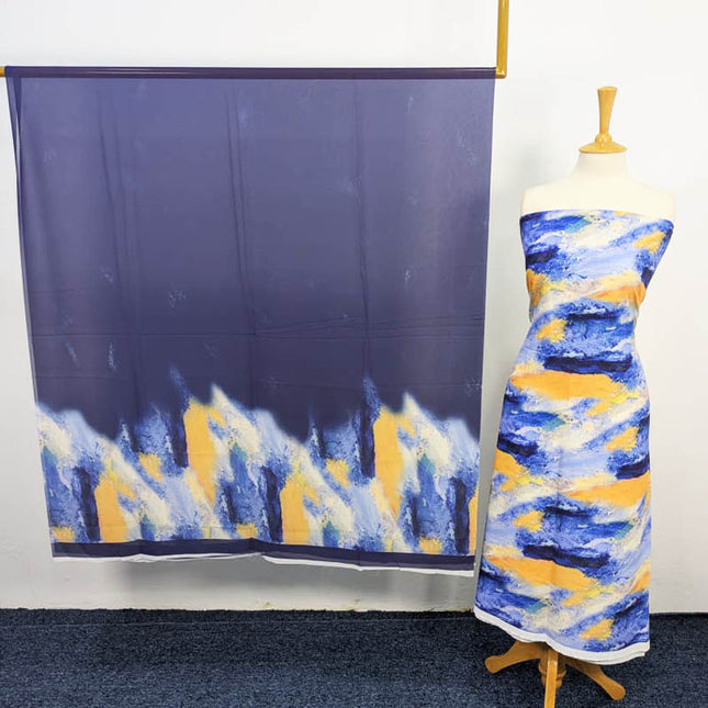 Digital Printed Shamoze Silk 3PC Unstitched