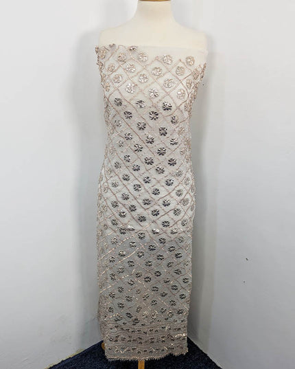 Handmade Dyeable Organza Full Jaal Gotta Work 2PC Unstitched