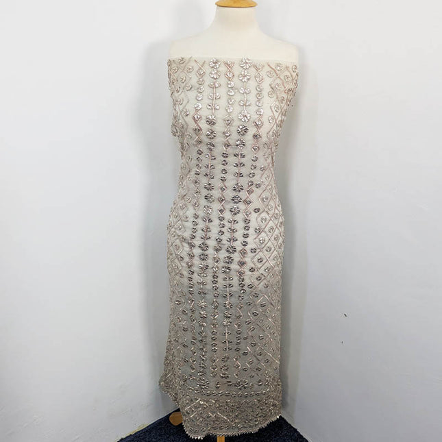 Handmade Dyeable Organza Full Jaal Gotta Work 2PC Unstitched