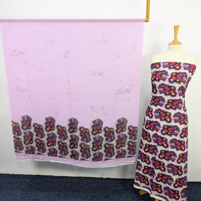Digital Printed Shamoze Silk 3PC Unstitched