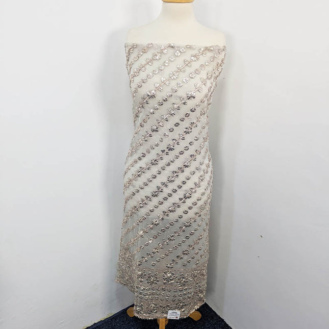 Handmade Dyeable Organza Full Jaal Gotta Work 2PC Unstitched