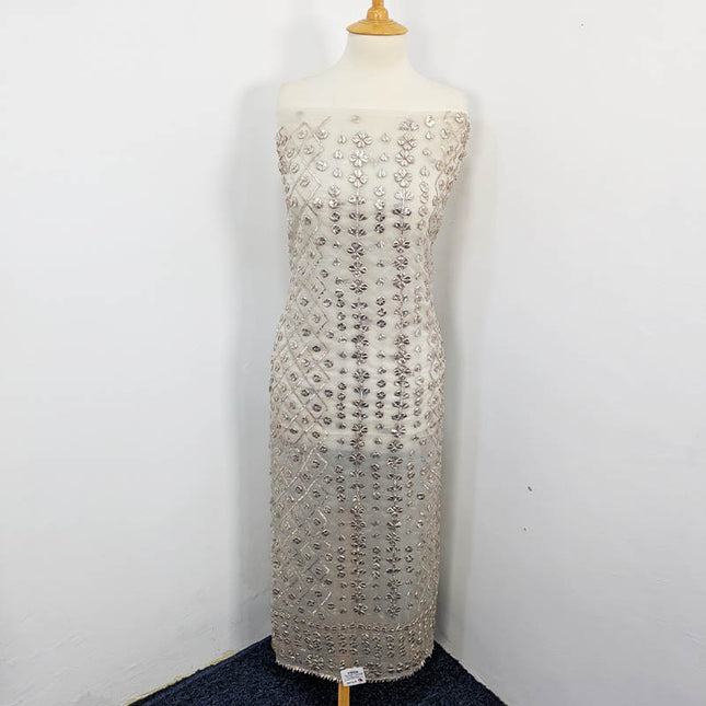 Handmade Dyeable Organza Full Jaal Gotta Work 2PC Unstitched