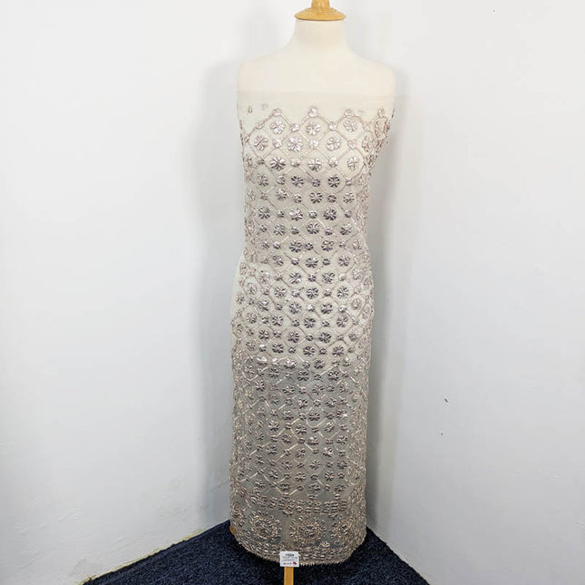 Handmade Dyeable Organza Full Jaal Gotta Work 2PC Unstitched