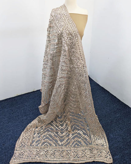 Handmade Organza Full Jaal Gotta Work Dyeable Dupatta ( Ready To Wear )