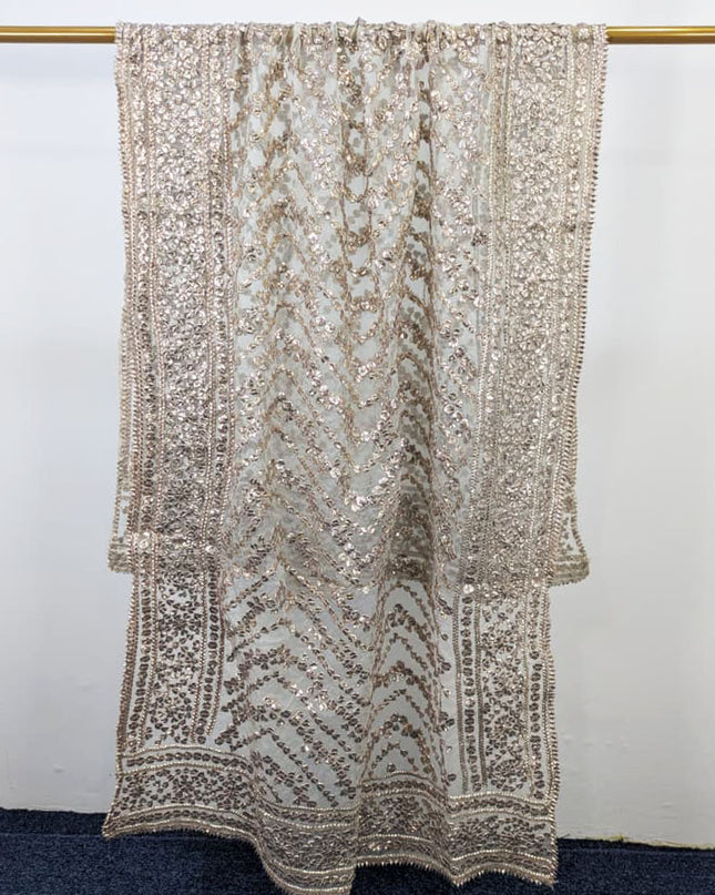 Handmade Organza Full Jaal Gotta Work Dyeable Dupatta ( Ready To Wear )