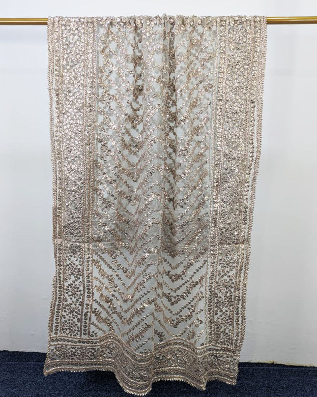 Handmade Organza Full Jaal Gotta Work Dyeable Dupatta ( Ready To Wear )