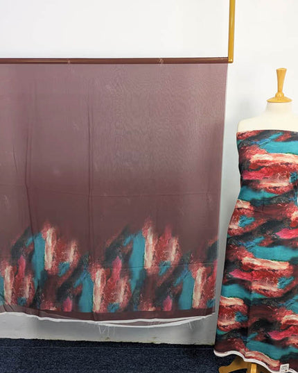 Digital Printed Shamoze Silk 3PC Unstitched