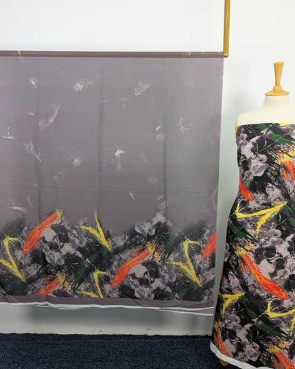 Digital Printed Shamoze Silk 3PC Unstitched
